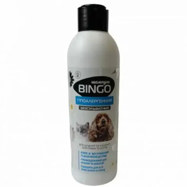 Шампунь BINGO “Гіпоалергенний” безсульфатний, 270 мл, ПП Фарматон