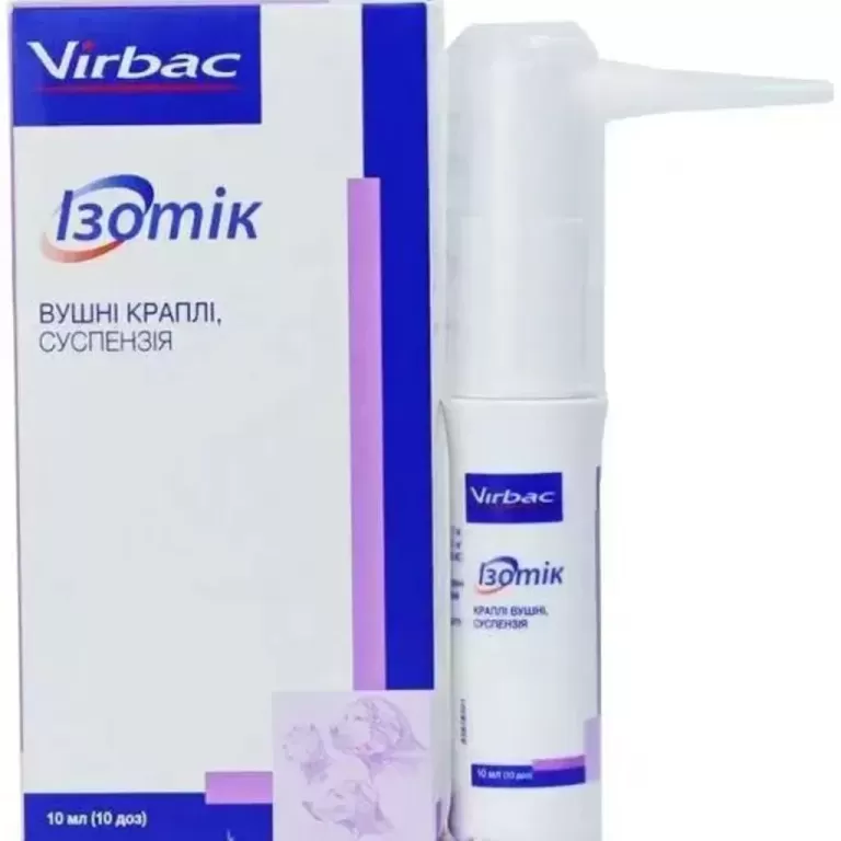 Вушні краплі Ізотик Virbac Easotik для лікування собак від отитів, 10 мл
