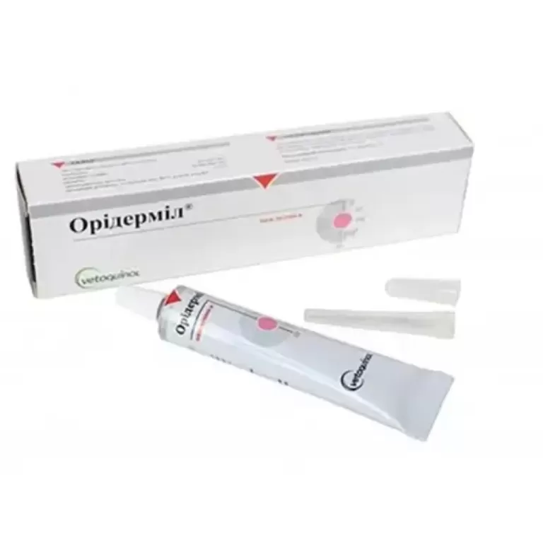 Мазь Оридермил ( Оригинал) ушная для кошек и собак,10 гр, Vetoquinol