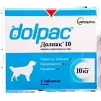 Долпак-10 (Dolpac), таблетки від глистів для собак, 6 штук