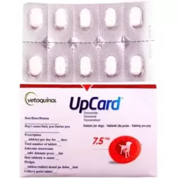 Апкард (Upcard) діуретик для собак  7,5 мг 10 таб.Vetoquinol