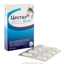 Цестал Плюс Cestal plus таблетки від глистів для собак, 1 таблетка, Ceva, Франція